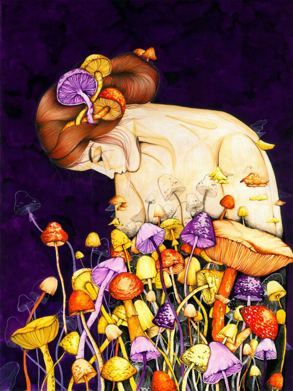 ioana petre mushroom girl art print