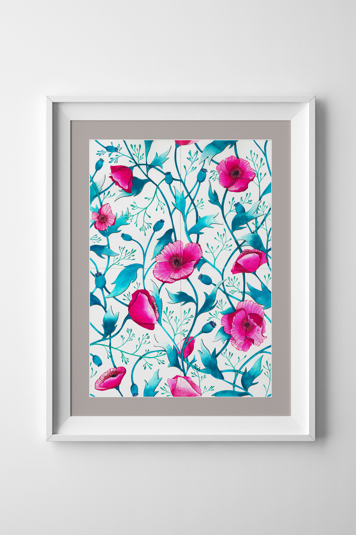 ioana petre poppies pattern painting