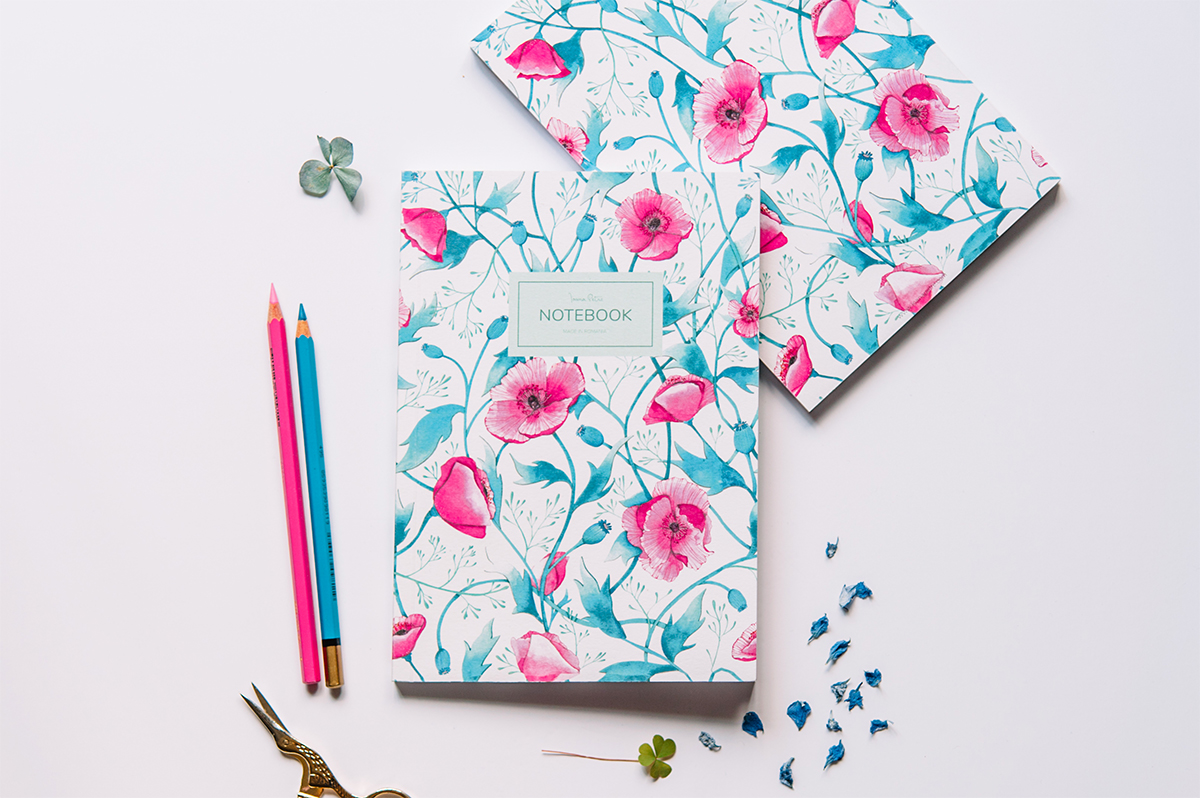 ioana petre poppies notebook